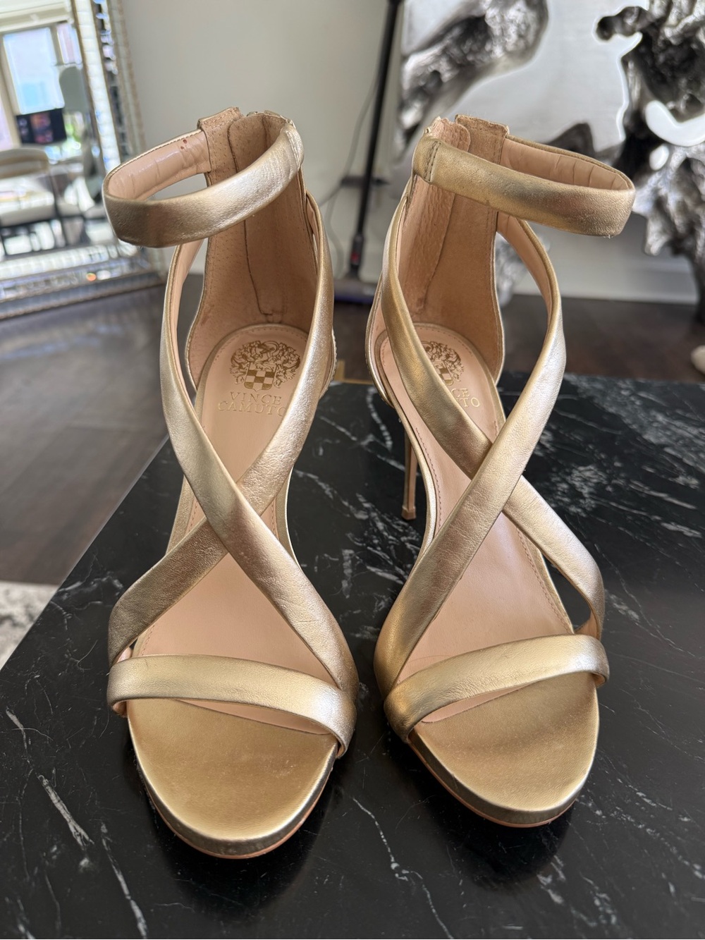 Vince Camuto Devinhara Gold Sandals
